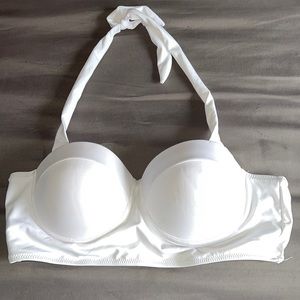White swim bikini top